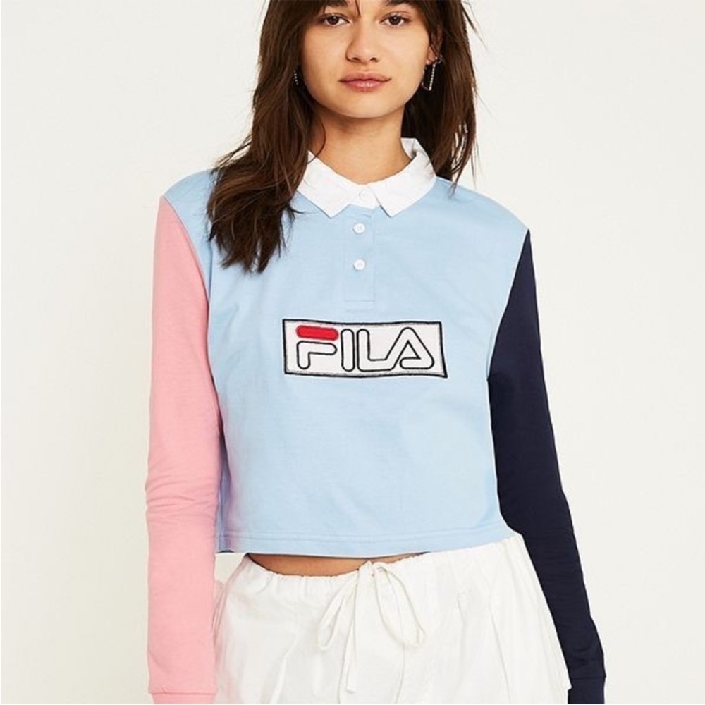 FILA - Block colour collared body long sleeve - Small